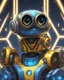 Placeholder: symmetry!! portrait of wall - e, sci - fi, tech wear, blue and yellow glowing lights!! intricate, elegant, highly detailed, digital painting, artstation, concept art, smooth, sharp focus, illustration