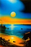 Placeholder: sun set in blue sea by Dali.