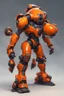 Placeholder: orange futuristic juggernaut with dual plasma battle axe and 4 plasma canon in the back