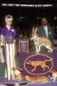 Placeholder: 1990 dog show the winner is a "half human rabbit combined animal::40", realistic (film Color Mission 200::10) photo from old disposable camera , grainy photo