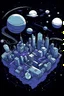 Placeholder: Oregami galaxy cities in a galaxy with ninjas