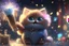 Placeholder: cute fluffy pixar chibi cat, new years eve scene, champagne, twisted serpentine, fireworks Weight:1 detailed matte painting, deep color, fantastical, intricate detail, splash screen, complementary colors, fantasy concept art, 8k resolution trending on Artstation Unreal Engine 5 Weight:0.9