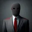 Placeholder: a faceless man wearing a grey suit with a red tie