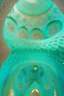 Placeholder: inside a turquoise mosque in a vertical Nautilus shell by artist "Dorian Haqmoun"