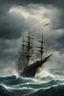 Placeholder: A view of the high seas. harsh weather. forces of destruction. with ships of cutthroats