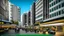 Placeholder: modern entertainment district