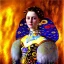 Placeholder: Epic massive Portrait of beautiful Sift on horse estilo Gustav Klimt 4k