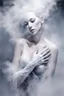 Placeholder: white smoke artistically takes the form of gloves by Ryohei Hase, Agnes Cecile, Raymond Swanland, Anne Bachelier, pastel smoky texture in hues of tranquility, an embodiment of minimalism with a stroke of simplicity, evoking serenity against a backdrop, black shimmering, fantasy art, backlit