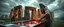 Placeholder: stone age pinball played by stone age man 4d rendering by the stone henge