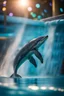 Placeholder: dolphins in a waterslide, bokeh, downlight, prize winning, depth of field, in the style of ivo caprino, backlight, aura