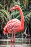 Placeholder: A flamingo with a massive head