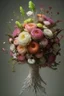 Placeholder: A biomorphic Bouquet of Fresh Flowers fantasy photorealistic very attractive beautiful high definition cinematic postprocessing