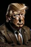 Placeholder: president donald trump as a pig covered in feces