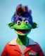 Placeholder: Waist up Portrait, hybrid character, waitress woman with monster muppet mask that covers her entire head, retro style, Sesame Street style, smooth, unreal engine 5, god lights, ray tracing, RTX, lumen lighting, ultra detail, volumetric lighting, 3d.