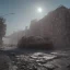 Placeholder: an abandoned SHIP ultra realistic durty dust no clean ,wide body , ,on street,8k resolution, high-quality, fine-detail, parked in crowded city winter wide body night future city