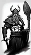 Placeholder: Majestic Viking warrior, fantasy fire god, holding fire sword, high detail