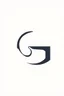 Placeholder: a simple abstract shapes combining the shape of an ear inside the capital letter G, vector