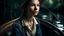 Placeholder: Portrait of a thoughtful young woman in a boat; the contrast between her light outfit and the dark water suggests an intimate moment of contemplation.