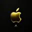 Placeholder: minimalist logo. one logo. tech company apple. write name: black gold. colors: black and yellow