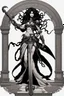 Placeholder: full-length persona, detailed, sword in hand, gorgon medusa