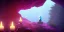 Placeholder: single pink crystal, on an altar in a foggy cave, cinematic,