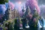 Placeholder: a fairy tale style, with anda indigo castle，waterfall, flowering trees, full of details, matte painting, concept art, smooth, bright sunshine，soft light atmosphere, blender unreal engine，light effect，rtx on，vaporwave colorful, artstation, concept art, smooth, extremely sharp detail, finely tuned detail, ultra high definition, 8 k, unreal engine 5, ultra sharp focus, illustration, magic ambient, asiatic