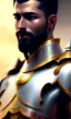 Placeholder: An Arab knight man , head and shoulders portrait, 8k resolution concept art portrait by Greg Rutkowski, Artgerm, WLOP, Alphonse Mucha dynamic lighting hyperdetailed intricately detailed