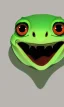 Placeholder: a happy gecko portrait minimalist