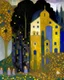 Placeholder: A haunted violet castle painted by Gustav Klimt