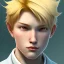 Placeholder: portrait, heroic fantasy setting, man, 20 year old, messy blond hair, round face, naïve, round face, UHD, cheeky, realistic style