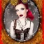 Placeholder: Christmas Steampunk Lady portrait with steampunk hair