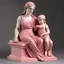 Placeholder: Neoclassicism pink woman and child