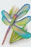 Placeholder: dragonfly, detailed, cute, vivid colors, white background