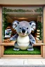 Placeholder: a koala-themed retail window display