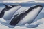 Placeholder: antarctic ocean humpback whale style of hideaki anno moonlit