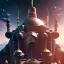 Placeholder: 3d render, Rectangle Mothership, istanbul, ridley scott style, high details, high contrast, long explosure, hyper realistic, color grading, bokeh, rectangle background, unreal engine 5, 8k