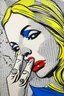 Placeholder: PEACE pencil draw style of roy lichtenstein