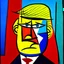 Placeholder: Angry Trump painting by picasso