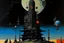 Placeholder: A black shadow empire in space designed in Ica stones painted by Max Ernst