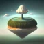 Placeholder: 100mm photo of isometric floating island in the sky, surreal coffee bean, intricate, high detail, behance, microworlds smooth, macro sharp focus, centered