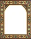 Placeholder: empty photo frame persian art no background