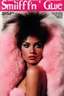 Placeholder: SNIFFIN’ GLUE magazine high res photo cover by Elmut Newton: special issue #42 (Rare April 1980) nude modeling magazines on pink fluffy fur supermodels: youthful Angela Davis