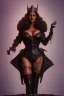 Placeholder: Pam Grier as evil queen in black leather, leather, busty, cleavage, angry, stern look. character design by cory loftis, fenghua zhong, ryohei hase, ismail inceoglu and ruan jia. unreal engine 5, artistic lighting, highly detailed, photorealistic, fantasy