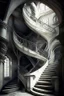 Placeholder: tavern dystopian rich stairs entrence building white