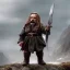 Placeholder: A beautiful dwarf with a sharp and beautiful ax in his hand, full HD, 4K, 8K, very real and with fine and detailed details, realistic and really alive, taken from the Lord of the Rings movie