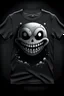 Placeholder: Uma camiseta com uma estampa do emoji smile macabra da marca SDLEKS