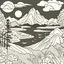 Placeholder: coloring page of nature landscape repeated pattern