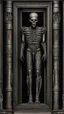 Placeholder: The mummy laying in his death chamber Howling in giger style