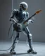 Placeholder: full body all to feet rendering robotic playing electric guitar having chasing clear surfaces it from transparency super clear glass explore inside machine components, advance design futuristic sci fi picture,find details,Sony Alpha 7 50mm 1.8,medium shot, high-resolution image with fine details,ultra detailed,ultra realistic,extremely realistic,intricate,photorealistic,epic composition