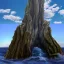 Placeholder: a giant tree trunk emerging from the ocean